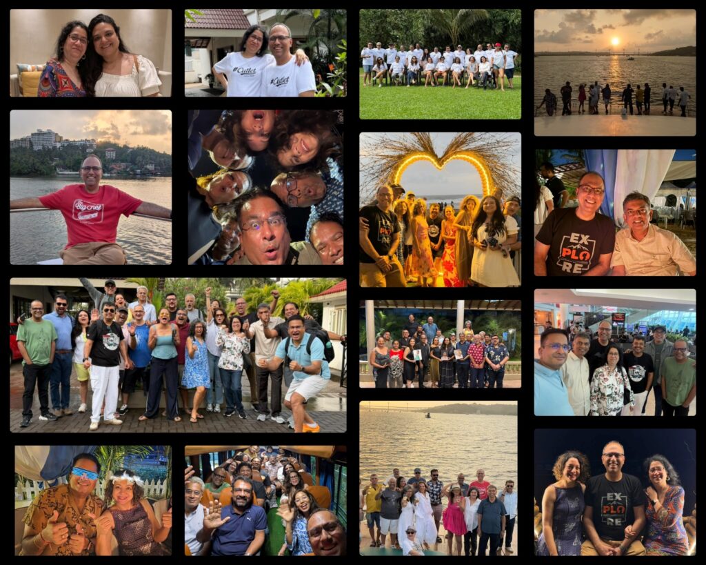 Collage of reunion pics